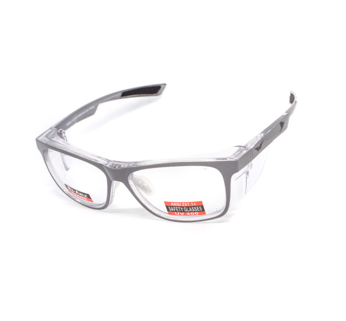 Окуляри під діоптрії Global Vision RX-T Сrystal Gray (rx-able) (clear), прозорий в двокольоровій оправі