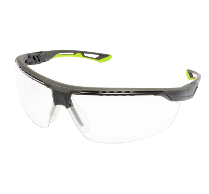 Захисні окуляри Pyramex Truflex Grey-Lime (clear) Anti-Fog, прозорі в сіро-лаймовій оправі