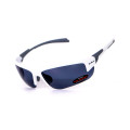 Окуляри BluWater Samson-3 White Polarized (gray), сірі в білій оправі