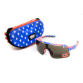 Окуляри захисні Global Vision Holeshot USA Flag (gray), сірі в оправі прапор США