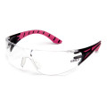 Очки защитные Pyramex Endeavor Pink (clear) Anti-Fog, прозрочные в чёрно-розовой оправе 