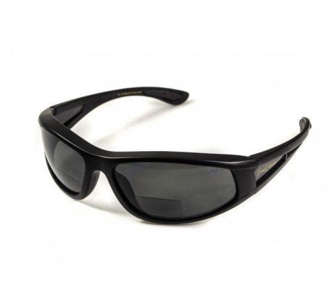 Біфокальні поляризаційні захисні окуляри 3в1 BluWater Winkelman-2 (+2.0) Polarize (gray) сірі