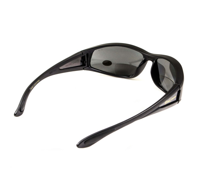 Біфокальні поляризаційні захисні окуляри 3в1 BluWater Winkelman-2 (+2.5) Polarize (gray) сірі