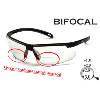 Біфокальні захисні окуляри Pyramex Ever-Lite Bifocal (+1.5) (clear), прозорі Біфокальні захисні окуляри Pyramex Ever-Lite Bifocal (+1.5) (clear), прозорі