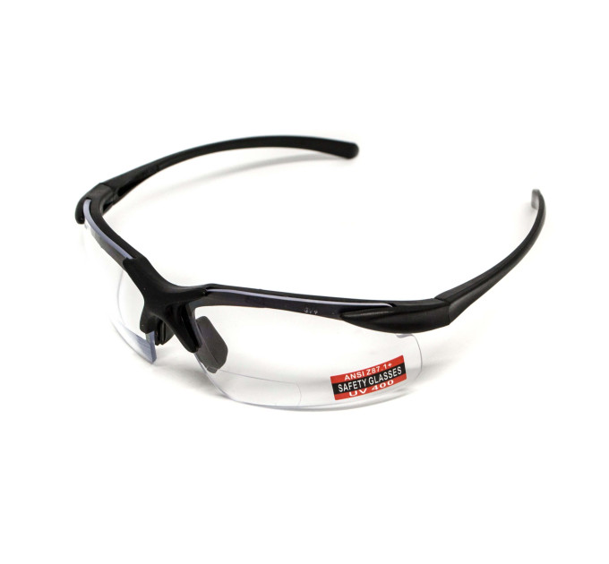 Бифокальные защитные очки Global Vision Apex Bifocal +2.0 (clear) прозрачные