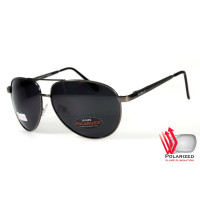 Окуляри поляризаційні BluWater AirForce GunMetal Polarized (gray), чорні лінзи в сірій металевій оправі Окуляри поляризаційні BluWater AirForce GunMetal Polarized (gray), чорні лінзи в сірій металевій оправі