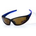Окуляри поляризаційні BluWater Daytona-4 Polarized (brown) коричневі в чорно-синій оправі