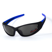 Окуляри поляризаційні BluWater Daytona-4 Polarized (gray) сірі в чорно-синій оправі Окуляри поляризаційні BluWater Daytona-4 Polarized (gray) сірі в чорно-синій оправі