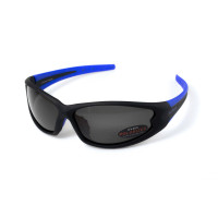 Окуляри поляризаційні BluWater Daytona-4 Polarized (gray) сірі в чорно-синій оправі