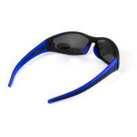 Окуляри поляризаційні BluWater Daytona-4 Polarized (gray) сірі в чорно-синій оправі