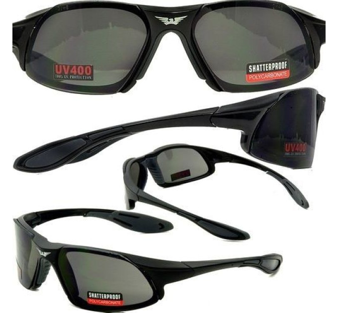 Очки защитные открытые Global Vision Code-8 (gray) серые