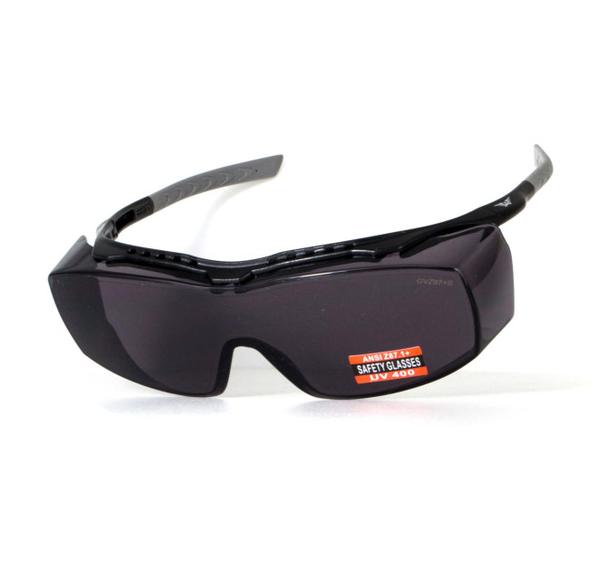 Окуляри захисні відкриті Global Vision Eyesolates (black) сірі