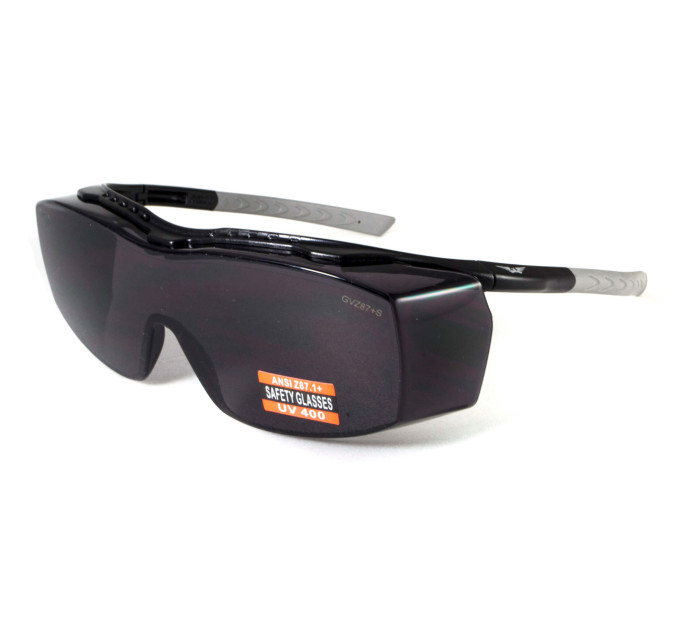 Окуляри захисні відкриті Global Vision Eyesolates (black) сірі