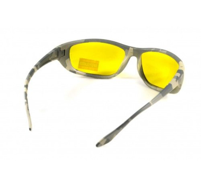 Очки защитные открытые Global Vision Hercules-6 Digital Camo (yellow) желтые