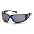 Окуляри захисні відкриті Pyramex Exeter (blue mirror) Anti-Fog, сині дзеркальні