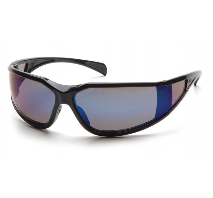 Окуляри захисні відкриті Pyramex Exeter (blue mirror) Anti-Fog, сині дзеркальні