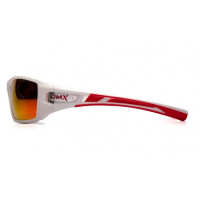 Окуляри захисні відкриті Pyramex Velar White (sky red mirror) червоні дзеркальні