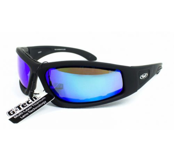 Очки защитные с уплотнителем Global Vision Triumphant (G-Tech™ blue) синие зеркальные