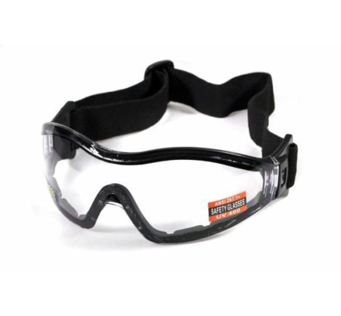 Очки защитные с уплотнителем Global Vision Z-33 (clear) прозрачные