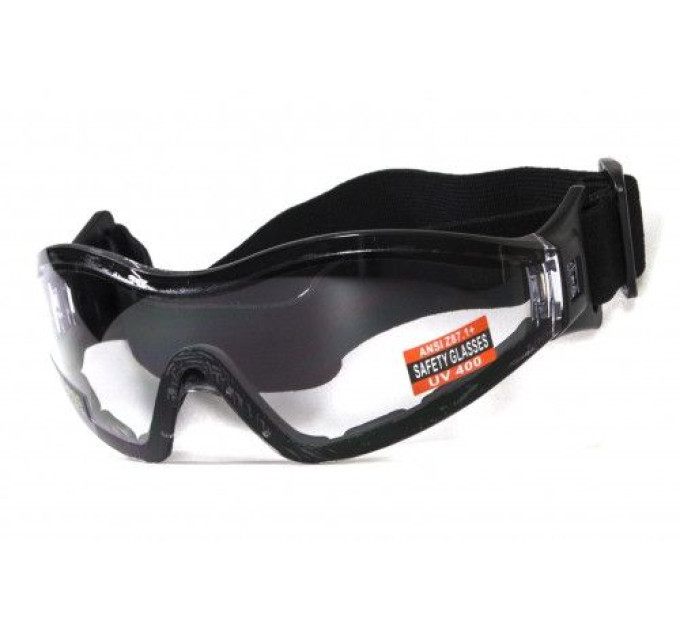 Очки защитные с уплотнителем Global Vision Z-33 (clear) прозрачные