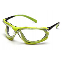 Окуляри захисні із ущільнювачем Pyramex Proximity Black-lime (clear) Anti-Fog, прозорі