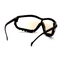 Окуляри захисні з ущільнювачем Pyramex V2G (indoor/outdoor mirror) дзеркальні напівтемні