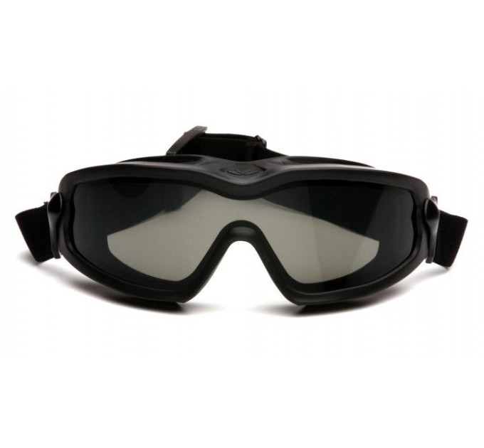 Окуляри захисні із ущільнювачем Pyramex V2G-Plus (XP) (gray) Anti-Fog, чорні