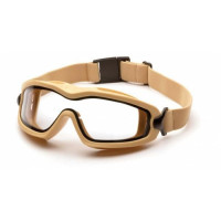 Окуляри захисні з ущільнювачем Pyramex V2G-Plus (XP) TAN (clear) Anti-Fog, прозорі в пісочній оправі