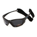 Окуляри поляризаційні BluWater Hydro Polarized (dark gray) Anti-Fog, чорні лінзи в чорній оправі