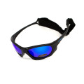 Окуляри поляризаційні BluWater Hydro Polarized (G-Tech™ blue) Anti-Fog, дзеркальні сині в чорній оправі