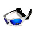 Окуляри поляризаційні BluWater Hydro Silver Polarized (G-Tech™ blue) Anti-Fog, дзеркальні сині в сріблястій оправі