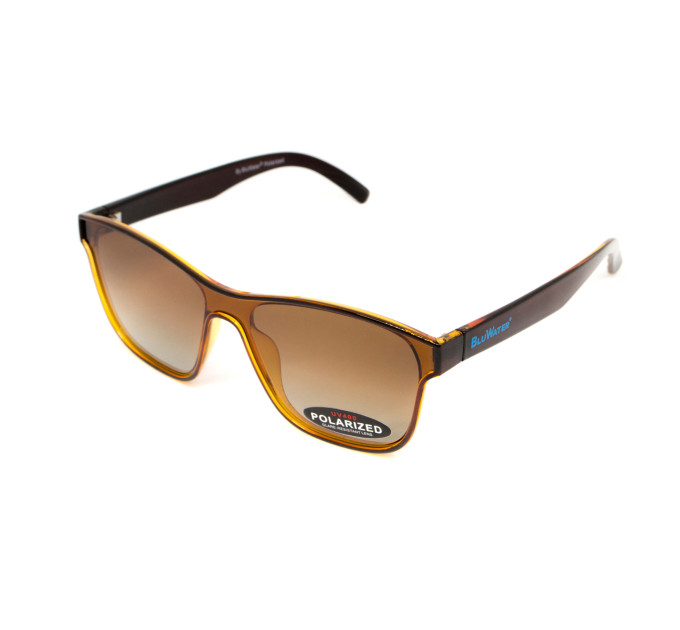 Окуляри поляризаційні BluWater Saltee Polarized (gradient brown), коричневі з градієнтом лінзи в коричневій напівпрозорій оправі