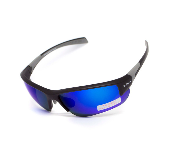Окуляри поляризаційні захисні BluWater  Samson-3 Z87.1 Polarized (G-Tech™ blue), дзеркальні сині