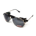 Окуляри захисні Global Vision Aviator-3 (gray), сірі зі з'ємним ущільнювачем із синтетичної "шкіри"