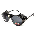 Окуляри захисні Global Vision Aviator-5 GunMetal (gray), сірі в темній оправі зі з'ємним ущільнювачем із синтетичної "шкіри"