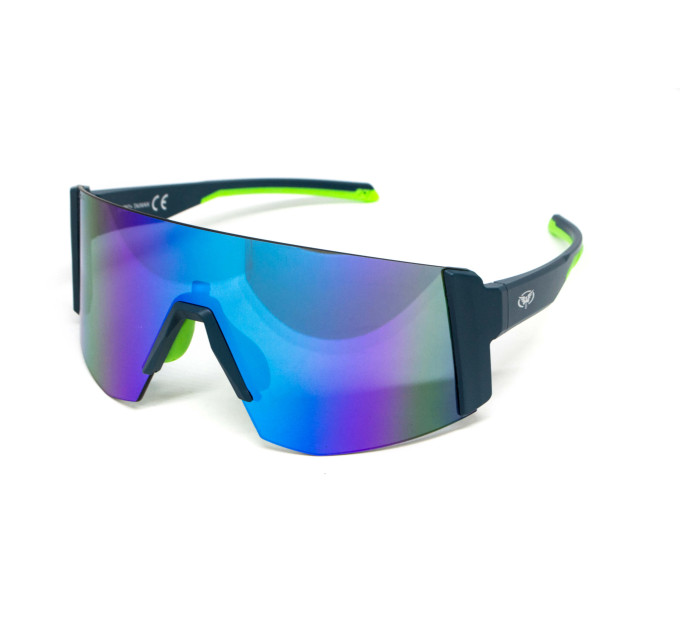 Окуляри захисні Global Vision Astro Blue (G-Tech™ blue), дзеркальні сині в синій оправі (з можливістю установки діоптрійної вставки)