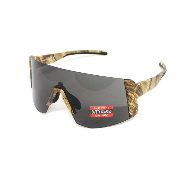Окуляри захисні Global Vision Astro Camo (gray), сірі в камуфльованій оправі (з можливістю установки діоптрійної вставки)