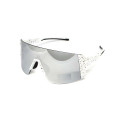 Окуляри захисні Global Vision Astro White (G-Tech™ silver), дзеркальні сірі в білій оправі (з можливістю установки діоптрійної вставки)