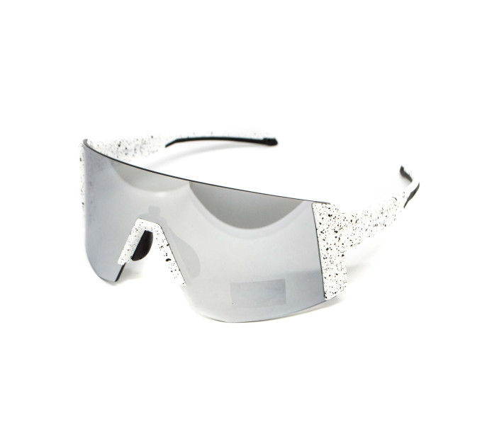 Окуляри захисні Global Vision Astro White (G-Tech™ silver), дзеркальні сірі в білій оправі (з можливістю установки діоптрійної вставки)