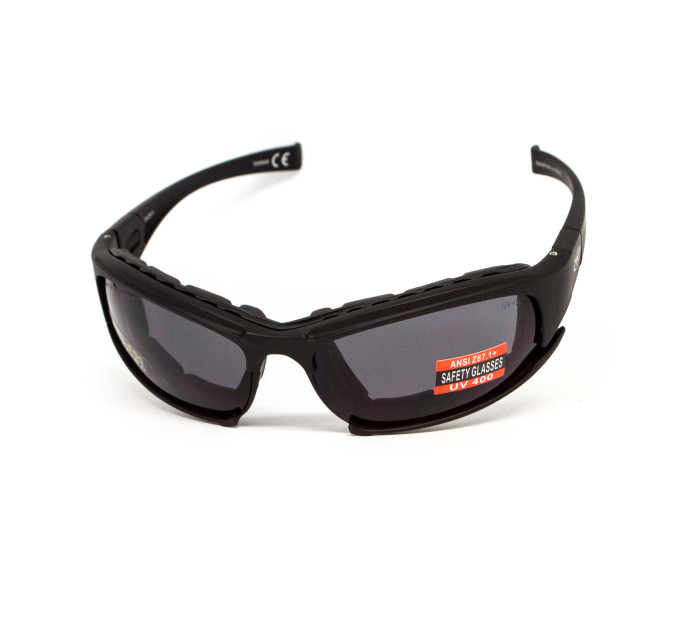 Окуляри захисні з ущільнювачем Global Vision Assault (gray) Anti-Fog, сірі