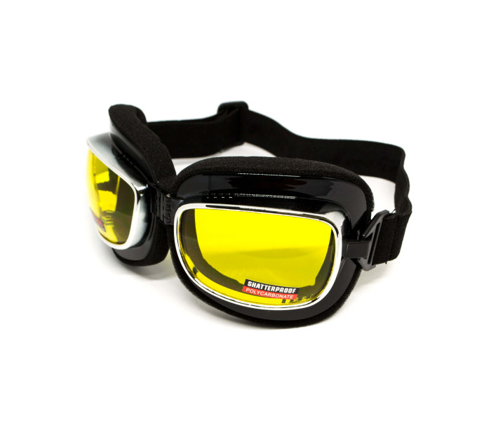 Окуляри захисні з ущільнювачем Global Vision Retro Joe (yellow) жовті