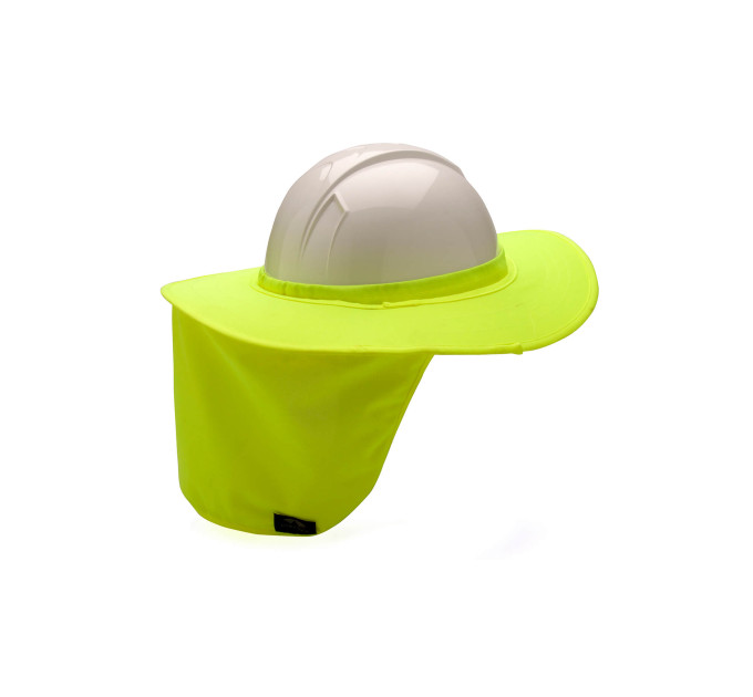 Сонцезахисний козирок для каски з накидкою для шиї Pyramex HPSHADE30 (Hi-vis Lime)