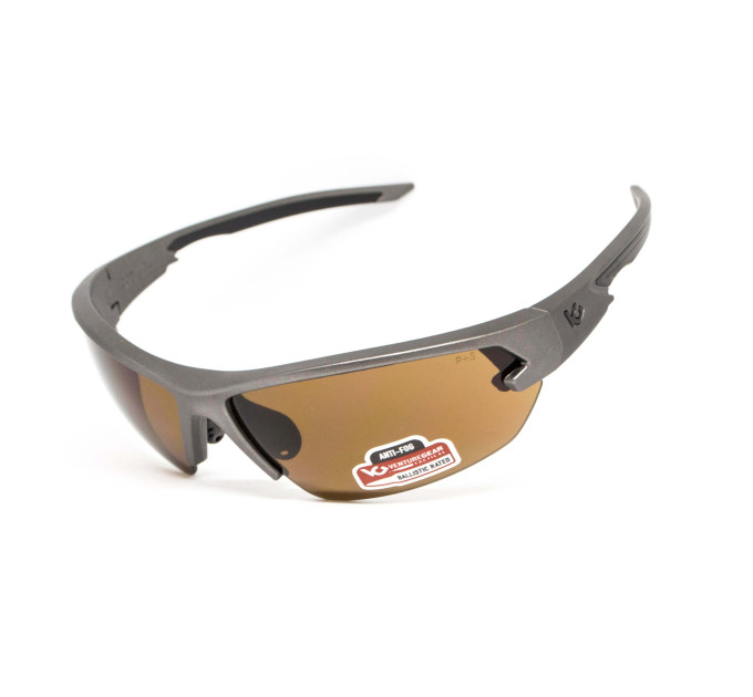 Захисні окуляри Venture Gear Tactical Semtex 2.0 Gun Metal (bronze) Anti-Fog, коричневі в оправі кольору "темний металік"