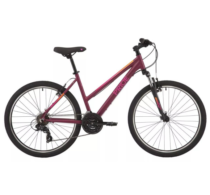 Велосипед 26" Pride STELLA 6.1 рама - XS 2022 бордовый (задний и передний переключатели и манетка - MICROSHIFT)