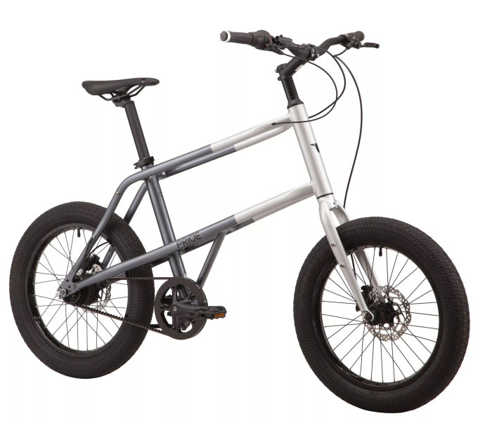 Велосипед 20" Pride MUTE 2.2 2022 GRAY-DARK GRAY