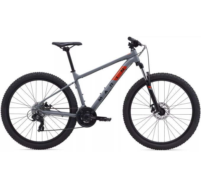 Велосипед 27,5" Marin BOLINAS RIDGE 1 рама - M 2022 Gloss Grey/Black/Roarange