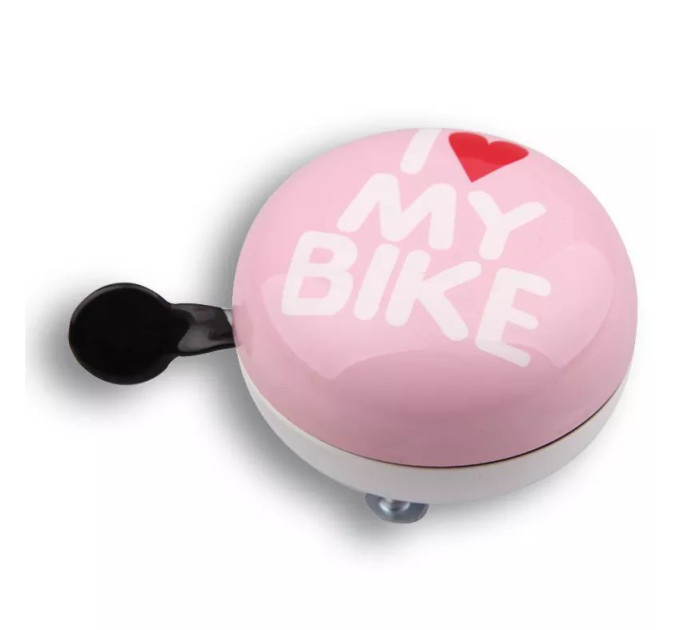 Динг-Донг Green Cycle GBL-458 I love my bike диаметр 80мм розовый
