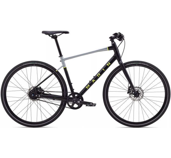 Велосипед 28" Marin PRESIDIO 3 рама - S 2022 Satin Black/Charcoal/Gloss Hi-Vis Yellow