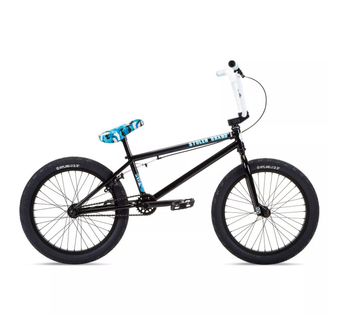 Велосипед 20" Stolen STEREO 20.75" 2022 BLACK W/ SWAT BLUE CAMO (FM seat)