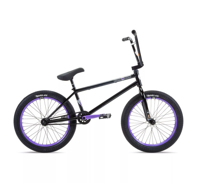 Велосипед 20" Stolen SINNER FC XLT RHD 21.00" 2022 BLACK W/ VIOLET (Pivotal seat)